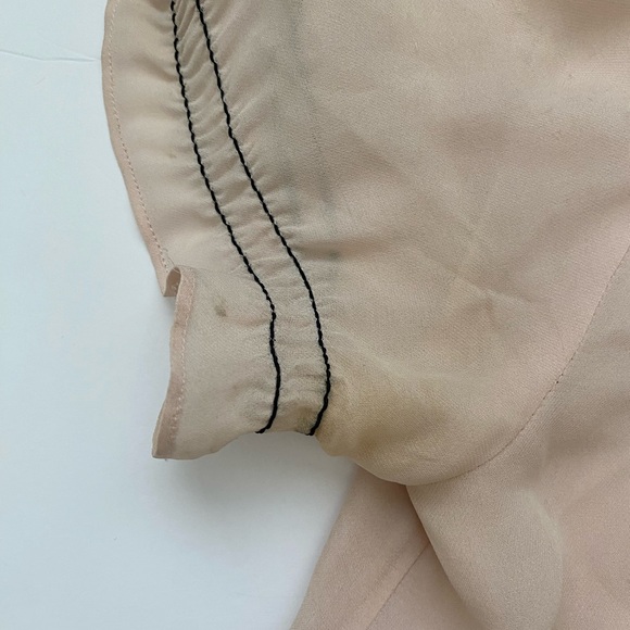 Y2K 100% silk Nanette Lepore peasant top - Picture 4 of 7